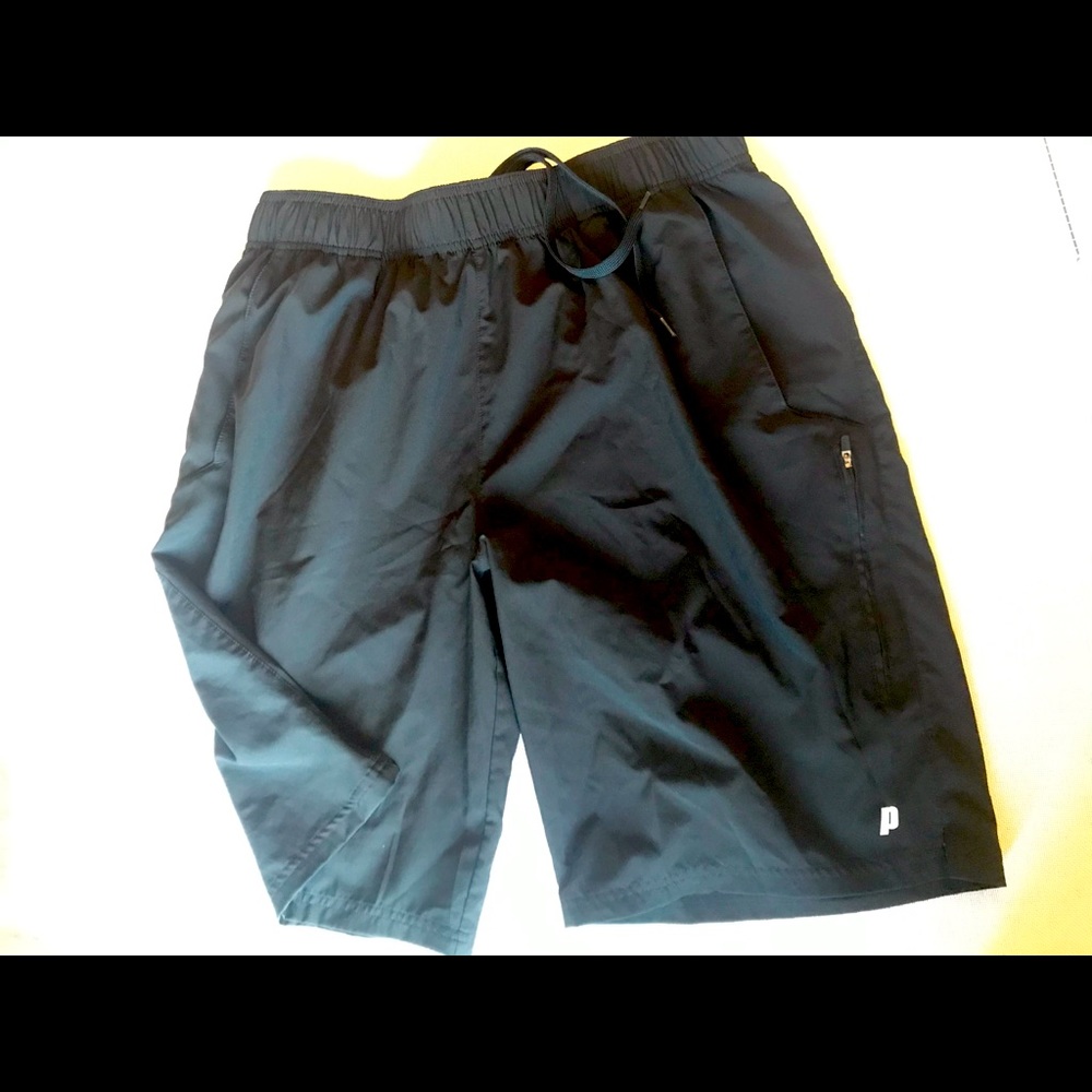 Mens Black Prince Tennis Shorts Size L